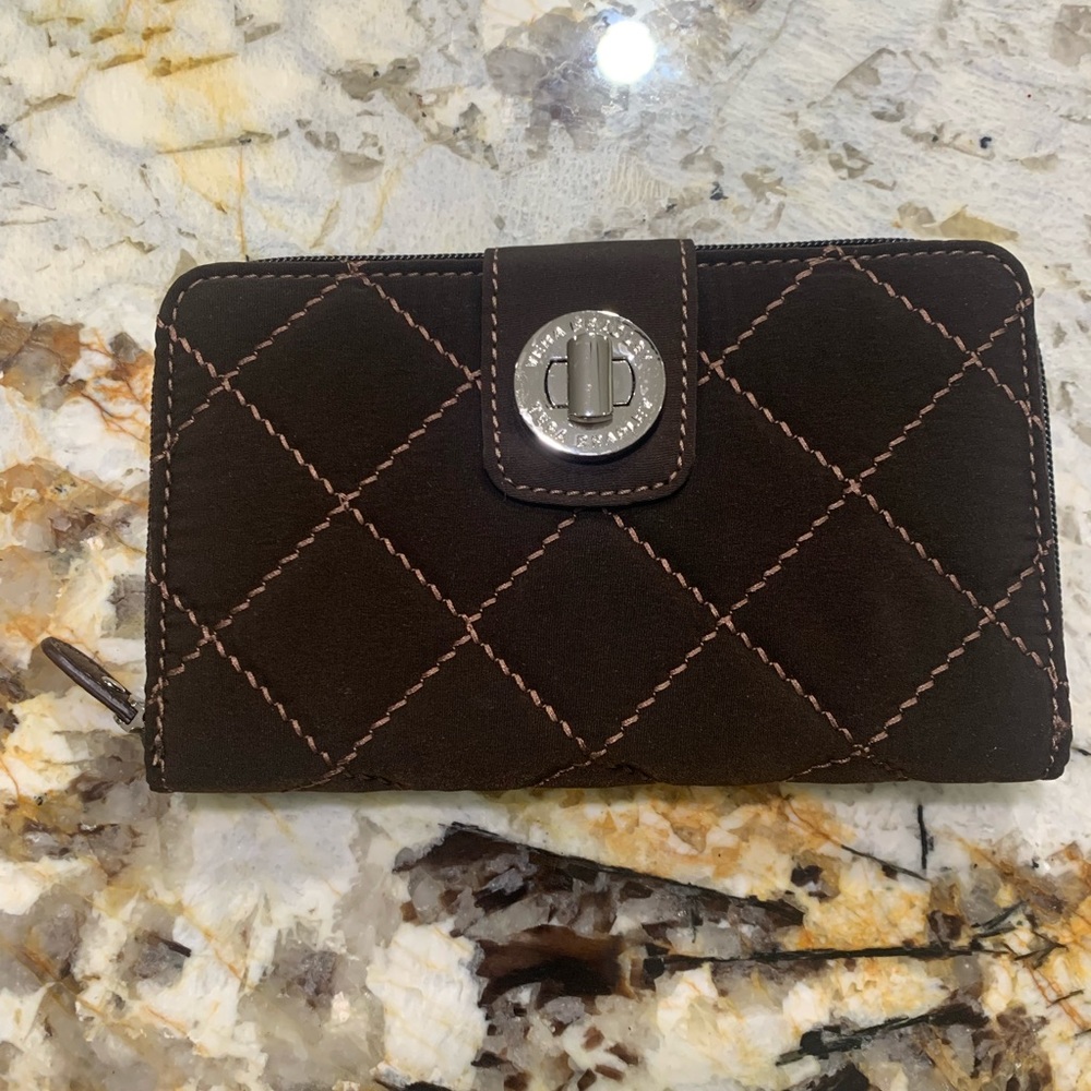 Vera Bradley quilted turn-lock wallet